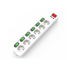 Alemania 6-Opilet Power Strip con USB A